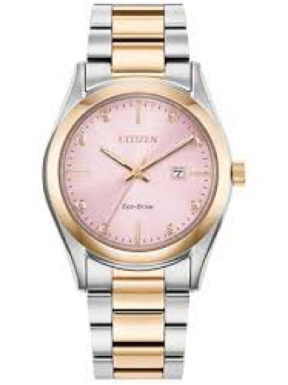 Eco-Drive Women's Sport Luxury Diamond Accent Two Tone Stainless Steel Watch